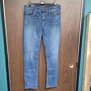 Silver Jeans Size 14 Medium Wash Curvy High Slim Straight Jeans